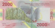 Central African States 2000 Francs - Building - Parrot - 2020 (2022) - Lettrer D