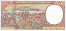 Central African States 2000 Francs - Tropicals fruits - 1998 - Letter C (Congo) - P.102Ce