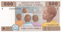 Central African States 500 Francs - Education - Village - 2002 - Letter F (Centrafrica)
