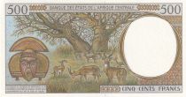 Central African States 500 Francs - Young man, ox, deers - 1994 - Letter E (Cameroon) - P.201Eb