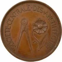 Central Society of Architects - Copper Token - Hand (1845-1860)