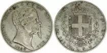 Cerde�a 5 Lire, Victor Emmanuel II - Arms - 1878 R