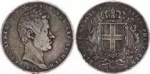 Cerde�a 5 Lire Charles-Albert - Arms - 1849 P Anchor  - Genoa