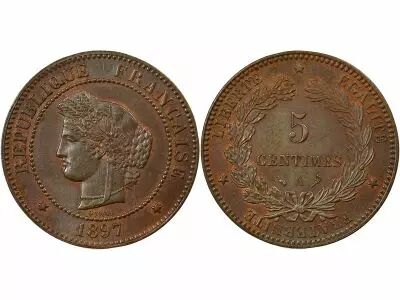 Ceres - 5 Centimes - 1897 A Paris