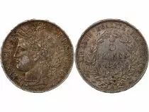 C&eacute;r&egrave;s - 5 Francs Argent 1849 A Paris