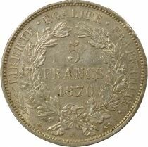 Ceres - 5 Francs Silver, with Lettering - 1870 A Paris
