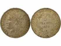 Ceres - 5 Francs Silver, with Lettering - 1870 A Paris
