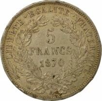 Ceres - 5 Francs Silver, with Lettering - 1870 A Paris