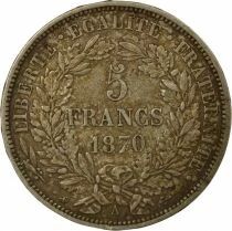 Ceres - 5 Francs Silver, with Lettering - 1870 A Paris