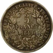 Ceres - 5 Francs Silver 1849 BB Strasbourg