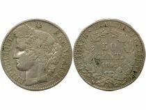 Ceres - 50 Silver Centimes, IIIrd Republic - 1895 A Paris