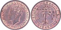 Ceylan 1 Cent, Georges VI - 1945