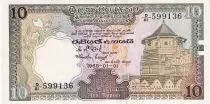 Ceylon 10 Rupees - Monument - 1985 - Serial D.81 - P.92b