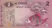 Ceylon 2 Rupees - Fish, butterfly, Snake - 1979 - UNC - P.83