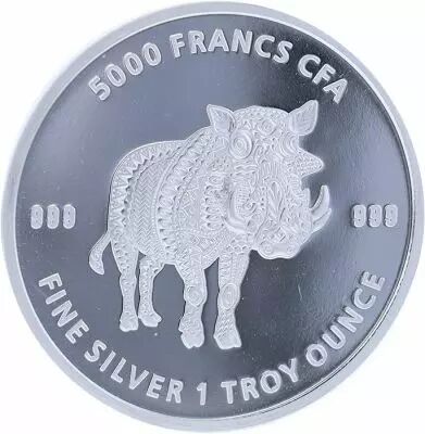 Chad Warthog Mandala - 1 Ounce Silver 2021
