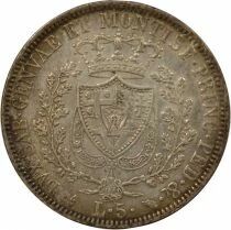 Charles-Felix - 5 Silver Lire - 1828 L Turin