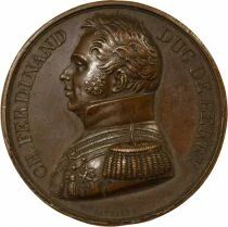 Charles Ferdinand, Duke of Berry - Copper Medal - 1820