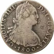 Charles IV - 8 Silver Reales - 1800 Lima
