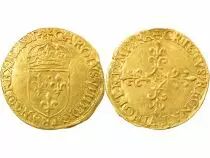 Charles IX - Gold Ecu with Sun - 1562 H La Rochelle