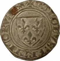 Charles VI - Blanc Guenar, 2nd Issue - 1389 / 1411 Villeneuve-Saint-Andr&eacute;-l&egrave;s-Avignon