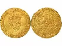Charles VI - Gold Ecu with Crown, 1st Issue - 1385 / 1388 Montpellier