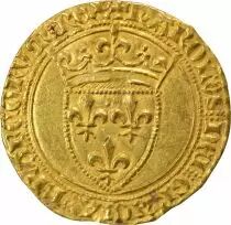 Charles VI - Gold Ecu with Crown, 1st Issue - 1385 / 1389
