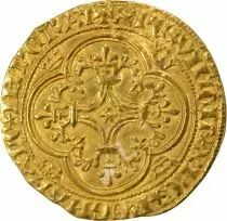 Charles VI - Gold Ecu with Crown, 1st Issue - 1385 / 1389