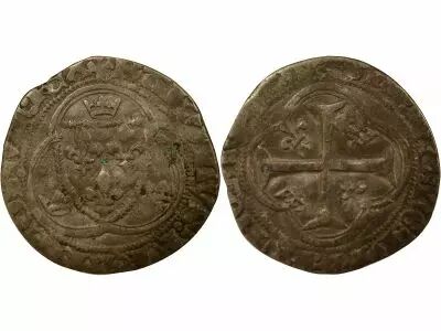 Charles VII - Blanc with Crown, 3rd Issue - 1447 / 1456 Troyes