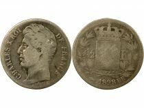 Charles X - 1/2 Silver Franc - 1828 BB Strasbourg