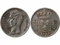 Charles X - 1/4 Franc Argent 1828 W Lille