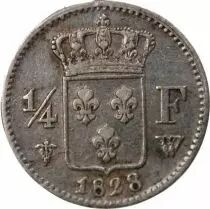 Charles X - 1/4 Franc Argent 1828 W Lille