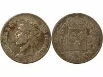 Charles X - 5 Silver Francs, 1st Type - 1824 A Paris
