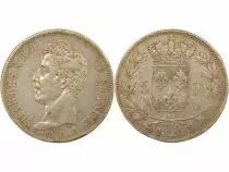 Charles X - 5 Silver Francs, 1st Type - 1826 B Rouen