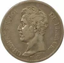 Charles X - 5 Silver Francs, 1st Type - 1826 H La Rochelle
