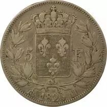 Charles X - 5 Silver Francs, 1st Type - 1826 H La Rochelle
