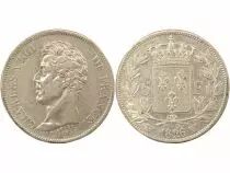 Charles X - 5 Silver Francs, 1st Type - 1826 W Lille