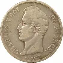 Charles X - 5 Silver Francs, 2nd Type - 1827 A Paris