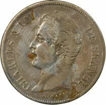 Charles X - 5 Silver Francs, 2nd Type - 1827 W Lille
