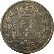 Charles X - 5 Silver Francs, 2nd Type - 1827 W Lille