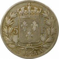 Charles X - 5 Silver Francs, 2nd Type - 1828 A Paris