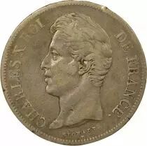 Charles X - 5 Silver Francs, 2nd Type - 1828 M Toulouse