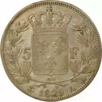 Charles X - 5 Silver Francs, 2nd Type - 1829 A Paris