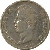 Charles X - 5 Silver Francs, 2nd Type, Incused Edge  - 1830 A Paris