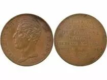 Charles X - Visiting Coin, 5 Bronze Francs - 1825 Paris