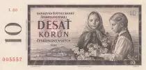 Checoslovaquia 10 Korun Childs, dam - 1960 - Serial L.88
