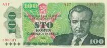 Checoslovaquia 100 Korun- Klement Gottwald - 1989