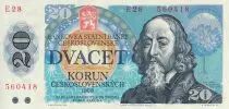 Checoslovaquia 20 Korun - Jan A. Komensky - 1988 - Serial E.28 - P.95a