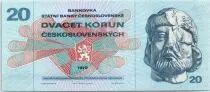 Checoslovaquia 20 Korun - Jan Zizka - Emblemas - 1970