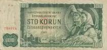 Checoslovaquia 50 Korun - Man & Woman - Bridge & city - 1961 - Serial P - P.91