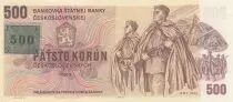 Checoslovaquia 500 Korun - Soviet soldiers - Slovak partisans - 1993